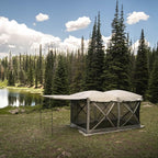 Gazelle Tents™ Tandem Gazebo, Easy Pop-Up Hub Screen Tent, Durable, TriTech Mesh, Waterproof, UV Resistant, 10-Person, Agave Green, 89" x 86" x 156", GG800AG