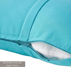 Greendale Home Fashions Sunbrella 21" x 14" Rectangle Outdoor Throw Pillow with Removable Cover (Set of 2), Canvas Aruba 2 Count