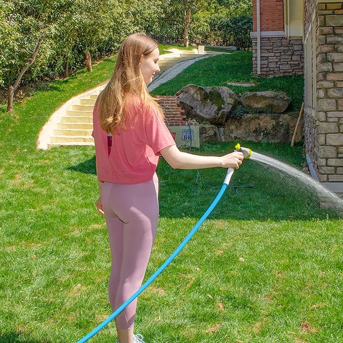 Fevone Garden Hose 100 ft., Lightweight Hybrid Water Hose, Flexible and Durable, Leak-Free Connections