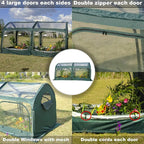 porayhut Pop Up Greenhouse Cover Flower House Mini Gardening Plant Flower Sunshine Room Room,Backyard PVC Greenhouse Cover for Cold Frost Protector Gardening Plants (Tunnel Grennhouse)