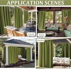 Gazebo Universal Replacement Privacy Curtain,12'×12' Gazebo Outdoor Waterproof Curtains, 4-Panels Sidewall Curtains with Double Zipper for Patio Canopy, Garden and Backyard (Curtain Only)