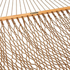 Original Pawleys Island Deluxe Antique Brown DuraCord Rope Hammock – 13 ft. x 65 in, 2-Person, 450 lb Capacity, Oak Spreader Bar, Zinc-Plated Hardware, Handcrafted in The USA