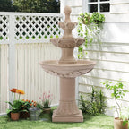 Italian Outdoor Water Fountains Garden Decor - 48.4''H Fountains and Waterfalls Outside, Large Cascading Indoor Floor-Standing Resin Bubbler Fountain Features W/Pump for Patio, Yard and Home