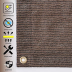 SUNNY GUARD Shade Cloth Custom Size 5x23 FT Sun Shade Screen Fabric Shade Cover Tarp with Grommets for Pergola Backyard Garden, Brown(We Customized)