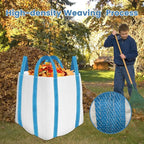 FIBC Bulk Bag, 2 Ton Bag, 35"L x 35"W x 43"H, 4400 lbs SWL, 6 Pack, Duffle Top Flat Bottom, Heavy Duty Woven Polypropylene Bags for Industry Construction