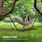 Sorbus 2-Person Luxury Hammock with Steel Stand- Premium Cotton Blend 60" Large Bed- Heavy Duty 450lbs Portable w/Carrying Case - for Garden Yard Patio Outdoor Camping Gifts- Washable