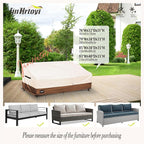 3-seater Outdoor Couch Cover,93"Wx40"Dx35"H Patio Sofa Cover,100% Waterproof Heavy Duty Patio Furniture Covers,Beige&Brown