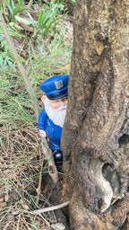 molchagar Police Garden Gnome Statue,United States Police Officer Gnome Figurine Gift for Home Decor Outdoor Yard Art Lawn Ornaments