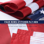 American Flags for Outside 4x6, USA US Flag Heavy Duty Outdoor, Made of 210D Oxford Fabric, Embroidered Stars, Brass Grommets