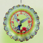 Wind Spinners Outdoor Hummingbird Decorations - Birthday Gifts for Women Mom Grandma, Hanging 12 inch 3D Sculptures for Garden Decor for Outside, Patio, Yard