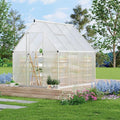 6'X7' Aluminum-Framed Polycarbonate Greenhouse, Heavy Duty Polycarbonate Greenhouse with Quick Setup Structure and Roof Vent, Large Enhanced Aluminum Greenhouses Kit for Outdoors