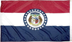 FlagSource Missouri Nylon State Flag, Made in the USA, 3x5'