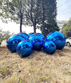 Big Shiny Balls Giant Inflatable Mirror Balls for Events & Decor - Party, Advertising, Shows, Stage Decoration - Hanging & Standing-Various Sizes & Colors - Blue (1.5m/4.92ft)