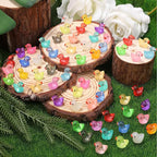 280 pcs Luminous Mini Resin Ducks, Glow in The Dark Tiny Ducks Figures to Hide, Bulk Plastic Duck Miniature for Dollhouse Micro Landscape Aquarium Potted Cake Decor DIY Craft Gifts Party Favors