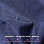 PURPLE LEAF 12' X 24' Outdoor Hardtop Gazebo for Patio Galvanized Steel Double Roof Permanent Canopy Teak Finish Coated Aluminum Frame Pavilion Gazebo with Nettings and Navy Blue Curtains