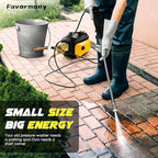 Pressure Washer, High Power Washer with 3 Quick Connect Nozzles, Inlet Hose & Foam Cannon for Cars/Fences/Driveways/Patios/Home Cleaning