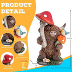 Highland Cow Figurine for Garden Decor,Garden Cow Decor for Outdoor Statues,Highland Cow Decorations for Outdoor Indoor Patio Yard Lawn Home Bathroom Shelf Decor,Animal Statues Cows Gifts for Women