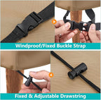 Patio Sofa Cover Waterproof - Heavy Duty 3-Seater Outdoor Couch Cover, Patio Furniture Covers with Air Vent and Handles, 85" L ×35" D×35" H, Brown