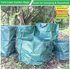 Professional 2-Pack 106 Gallon Large Lawn Garden Bags (D31, H31 in) Yard Waste Bags with Gardening Gloves, Big Leaf Bag,Yard Debris Bags,Garden Trash Container,Lawn Grass Clippings,Weeds Bag 4 Handles