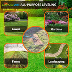 LANDZIE - The Original Lawn Leveling Rake – 24" Steel Handle Yard Leveler, Lawn Level Tool for Creating a Flat Surface - Works for Soil, Dirt, Topdressing, and Ground