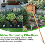 Long Handle Weeder Hook Garden Weeder Tool Versatile Cultivator Garden Tool 54 Inch Hardwood Handle with 8 Inch Alloy Steel Blade for Gardening, Yard, Lawn, Patio Digging, Edging and Planting