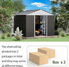 6x4.9 FT Outdoor Storage Shed - Metal Storage Shed for Garden Backyard Steel Outdoor Shed with Updated Frame Structure for Patio Lawn Metal Tool Shed
