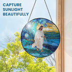 FLAGWIX Christmas Christian Gifts for Women Faith - Stained Glass Window Hanging 10 in - Catholic Religious Gifts for Women, Christian Sun Catchers Indoor for Home Garden Decor, Christmas Decorations