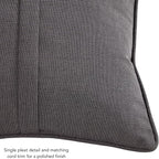 Greendale Home Fashions Sunbrella 20" Square Outdoor Throw Pillow with Removable Cover (Set of 2), Canvas Coal 2 Count