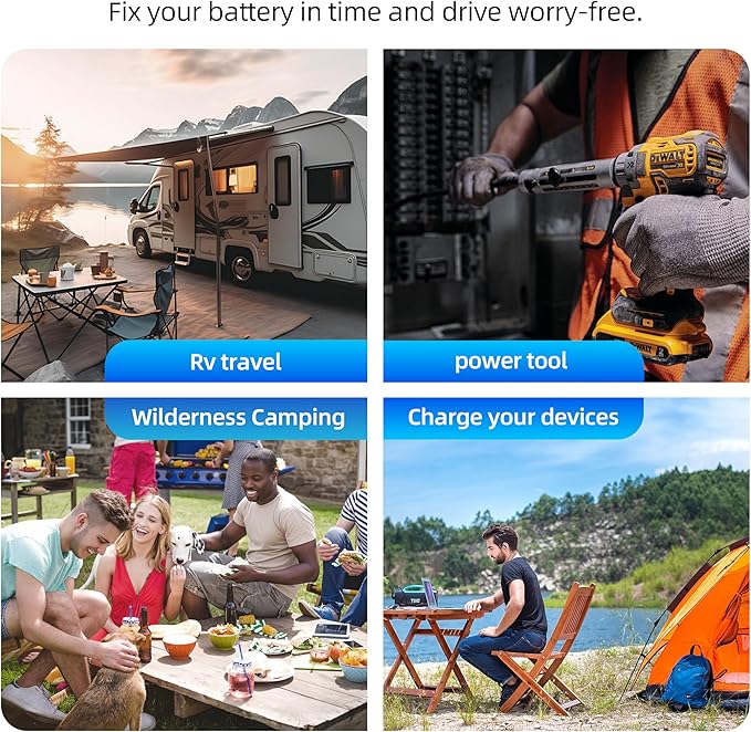 SUNWHEEL 1000W Power Inverter, DC 12V to 110V AC Car Inverter with LCD Screen Display, 2 AC Outlets, Equipped with 2 Clips for Truck, Home, Vehicles, Laptop, Trip