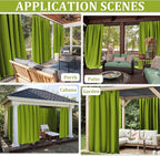 Gazebo Universal Replacement Privacy Curtain,12'×20' Gazebo Outdoor Waterproof Curtains, 4-Panels Sidewall Curtains with Double Zipper for Patio Canopy, Garden and Backyard (Curtain Only)