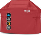 Grill Cover by Grillman, Red, 64 Inch, BBQ Outdoor Grill Covers, Charcoal & Gas Grills, Waterproof, Rip-Proof, Weather-Resistant, Anti-UV, Barbecue Cover for Weber, Genesis, Charbroil, Nexgrill, etc