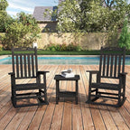 Kingdura Adirondack Outdoor Side Table, 16 x 13 Inches HDPE Plastic Outside End Tables for Patio Pool Porch Backyard Indoor, 2 Tiers Storage Shelf, All Weather Resistant, Easy Maintenance