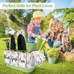 Gifts for Gigi, Mothers Day Gardening Kit Gigi Gifts from Grandkids Floral Gardening Tools and Durable Garden Tools Organizer Tote, Ideal Gardening Gift for Women on Birthday Plant Lover Present