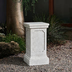 Decorative Roman Column Pedestal Column Plant Stand, Vintage European Style Classical Garden Pillar, Indoor Outdoor Decor, Pedestal Columns Plants Standing for Entryway Garden Yard Home (Antique White/25.75''H)