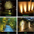 In Ground Landscape Lighting Low Voltage - 2700K-5000K 5 Color Selectable IP67 LED Well Lights, Outdoor 12V Open Top in-Grade Light, ORB Aluminum for Lawn Driveway Garden 9W 700LM 4 Pack