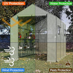 9.75 ft Big Greenhouse, Waterproof Green Houses for Outdoor Garden, Portable Greenhouse for Yard with Roll-Up Zipper, 18 Shelves - Walk-in(9.75x6.9x5.6ft)