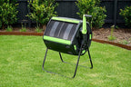 Maze 48 Gallon Outdoor Compost Bin Tumbler for Food Waste - Outdoor Compost Bin for Kitchen Garden & Homestead Heavy Duty Dual Chamber Waste Recycling Machine
