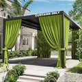 Gazebo Universal Replacement Privacy Curtain,12'×16' Gazebo Outdoor Waterproof Curtains, 4-Panels Sidewall Curtains with Double Zipper for Patio Canopy, Garden and Backyard (Curtain Only)