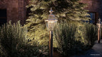 Urban Ambiance Luxury Colonial Outdoor Post Light, Large Size: 23" H x 12.5" W, with Tudor Style Elements, Versatile Design, Classy Aged Silver Finish and Beveled Glass, UQL1151