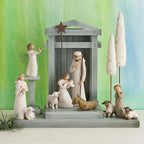 Willow Tree Angel Stand, Build on Your Holiday Tradition, Elevate Angels and Figures ATOP Pedestal Stand in Your Nativity Display, Hand-Painted Accessory