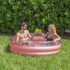 Poolcandy Inflatable Sunning Pools for up to 3 Adults (Rose Gold with Glitter Inflatable Sunning Pool)