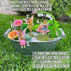 Mood Lab Fairy Garden - Dancing Swing Accessories Kit of 5 pcs - Miniature Garden Figurines Set - Outdoor or House Decor