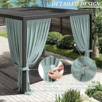 Gazebo Universal Replacement Privacy Curtain,10'×13' Gazebo Outdoor Waterproof Curtains, 4-Panels Sidewall Curtains with Double Zipper for Patio Canopy, Garden and Backyard (Curtain Only)