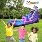 Inflatable Water Slides for Kids - Backyard Inflatable Water Slides with Splash Pool - Pink Unicorn Slide Complete with Blower, and Stakes - 25.5' x 9' - 15' Tall Slide