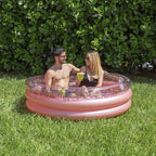 Poolcandy Inflatable Sunning Pools for up to 3 Adults (Rose Gold with Glitter Inflatable Sunning Pool)