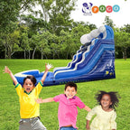 Inflatable Water Slide for Kids & Toddlers with Inflatable Pool, Backyard, Park or Commercial Use, Outdoor Water Play, Includes Blower Stakes, Splash Pool & Storage Bag, Large 25.5' x 9' x 15'