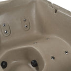 Aqualife Current Hot Tub, 4-Adult Capasity, Plug and Play Spa with Stainless Steel Heater and Free Clip on Cover for Protection