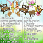 Mood Lab Fairy Garden - Miniature Figurines & Accessories Starter Kit - Fairy Garden Set of 12 pcs - Outdoor or House Decor
