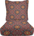 RSH DECOR Deep Seating Cushion with Pillow Back | 25” x 25.5” Seat | Water and Fade-Resistant Spun Fabric | Outdoor Chair Cushion Set for Patio Furniture | Medlo Sonoma