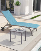 Crestlive Products Outdoor Side Table,Aluminum Rectangular Side/End Table, Small Patio Coffee Bistro Table for Outdoor Indoor